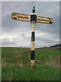 Direction sign - Signpost by the B6436, Eckford parish