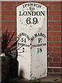 Old Milestone by the A1156, Woodbridge Road, Ipswich