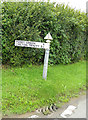 Old Direction Sign - Signpost by the B3339, Sandford Waters