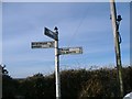 Direction Sign - Signpost near Treleggan, Constantine parish