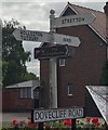 Old Direction Sign - Signpost by Dovecliff Road, Clay Mills, Stretton