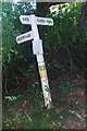 TQ8313 : Old Direction Sign - Signpost by Rock Lane, Guestling parish by Milestone Society