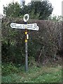 Old Direction Sign - Signpost by Crown House, Oswestry Rural parish