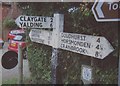 Direction Sign - Signpost on the B2079 Goudhurst Road