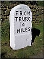 Old Milestone by the A39, Middle Devoran, Feock parish