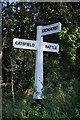 Old Direction Sign - Signpost by Telham Lane, Battle parish