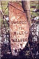 Old Milepost by the B4220, Snails Bank, Cradley parish