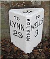 Old Milestone by the A149, Holkham parish