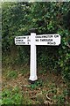 Old Direction Sign - Signpost by Church Farm Lane, Chalvington with Ripe parish