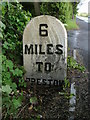 Old Milestone by the A677, Mellor Brook, Samlesbury parish