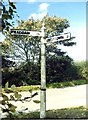 Old Direction Sign - Signpost by Reawla Lane, Gwinear Gwithian parish