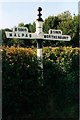 Old Direction Sign - Signpost by the B5069, Threapwood parish