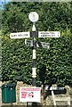 Old Direction Sign - Signpost by The Street, Bury parish