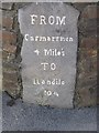 Old Milestone by the B4300, Capel Dewi, Llanarthney parish