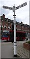 Old Direction Sign - Signpost by A404, Kenton Road, Harrow parish