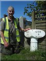 Old Milepost by the B6353, Barmoor Ridge Farm, Lowick parish