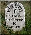 Old Milestone by the A481, near Pool Farm, New Radnor parish