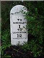 Old Milestone by the B4668, Milestone House, Hinckley parish