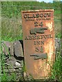NS5396 : Old Milepost by the A81, east of Gartmore, Port of Menteith parish by Milestone Society