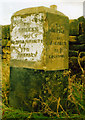 Old Guide Stone by Stocks Moor Road, Kirkburton parish