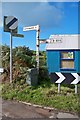 Old Direction Sign - Signpost by the B3315, Polgigga, St Levan parish