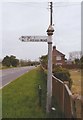 Old Direction Sign - Signpost by the A39, Bath Road, Bawdrip parish