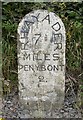 Old Milestone by the A44, Crossgates/Y Groes, Llanbadarn Fawr parish