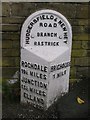 Old Milestone by Ogden Lane, Rastrick, Brighouse parish