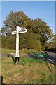 Old Direction Sign - Signpost by Cowden Hall Lane, Horam parish