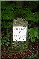 Old Milestone by the B4070, near Buckle Wood, Cranham parish