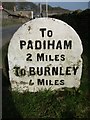 Old Milestone by Whins Lane, Read Parish