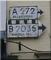 Old Direction Sign - Signpost by the B2036, High Street, Cuckfield