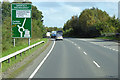 Eastbound A75 approaching Garroch Roundabout