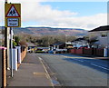 Warning sign School/Ysgol, Beechwood Avenue, Aberdare