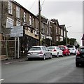 B4275 directions sign alongside Edward Street, Abercynon