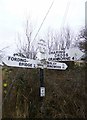 Old Direction Sign - Signpost by the B3078, Station Road, Alderholt parish