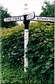 Old Direction Sign - Signpost by the A535, near Jodrell Bank, Lower Withington parish