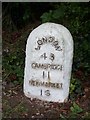 Old Milestone by the B1383, Market Road, Great Chesterford parish