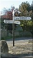 Old Direction Sign - Signpost by Leigh Cross, Leigh parish