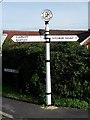 Old Direction Sign - Signpost by Winsor Road, Copythorne parish