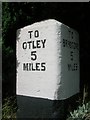 Old Milestone by the A6038, Otley Road, Shipley parish