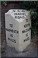 Old Milestone by The Street/Old Yarmouth Road, Sutton