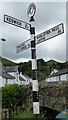 NY2323 : Old Direction Sign - Signpost by the B5292, Croft Terrace, Braithwaite by Milestone Society