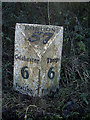 Old Milepost by the A133, Main Road, Frating parish