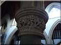 SO5865 : Detail of Pillar inside St. Michael & All Angels Church (South Aisle | St. Michael's) by Fabian Musto