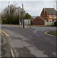 Triangle at a junction in Penybryn