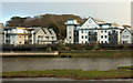 Flats and houses beside the Camel