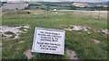 SU3086 : Notice above Uffington White Horse, White Horse Hill by Phil Champion