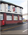 ST2994 : King George VI pillarbox, Commercial Street, Old Cwmbran by Jaggery