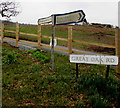 Great Oak Road direction and distances signs, Crickhowell